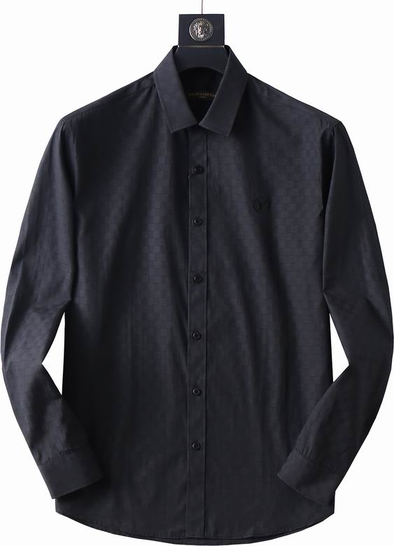 Wholesale Cheap Louis Vuitton Long Sleeve Men Shirts for Sale