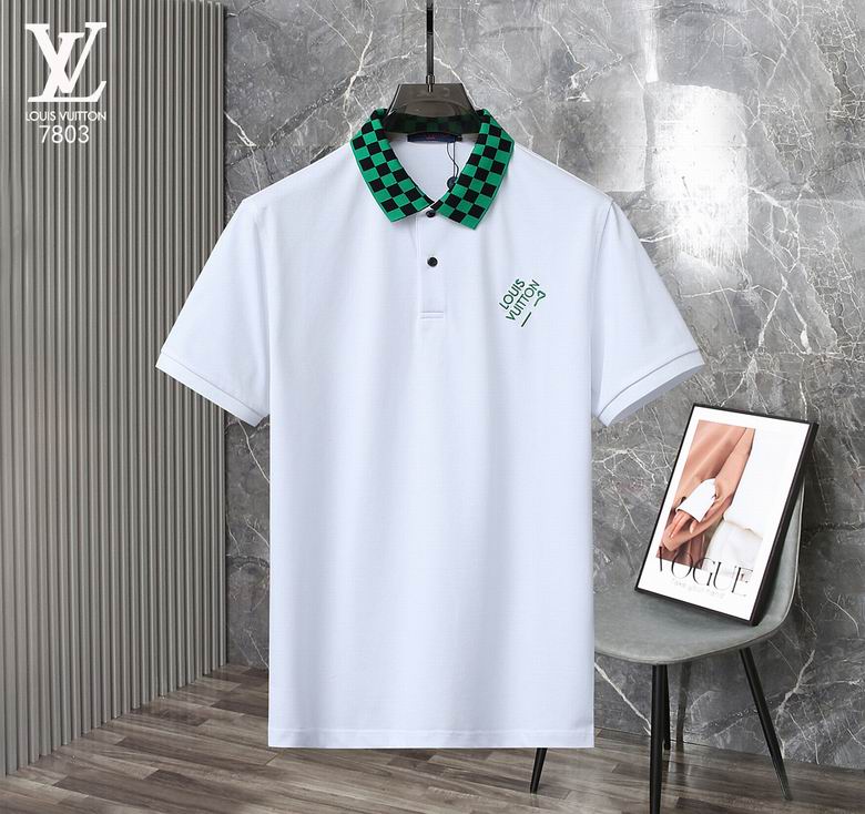 Wholesale Cheap Louis Vuitton Short Sleeve Lapel T Shirts for Sale