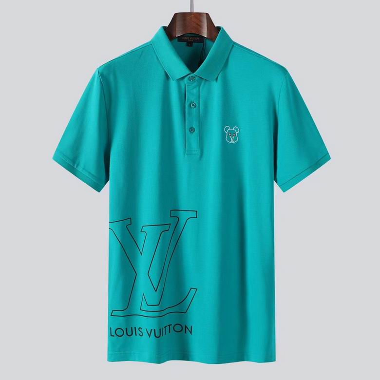 Wholesale Cheap Louis Vuitton Short Sleeve Lapel T Shirts for Sale