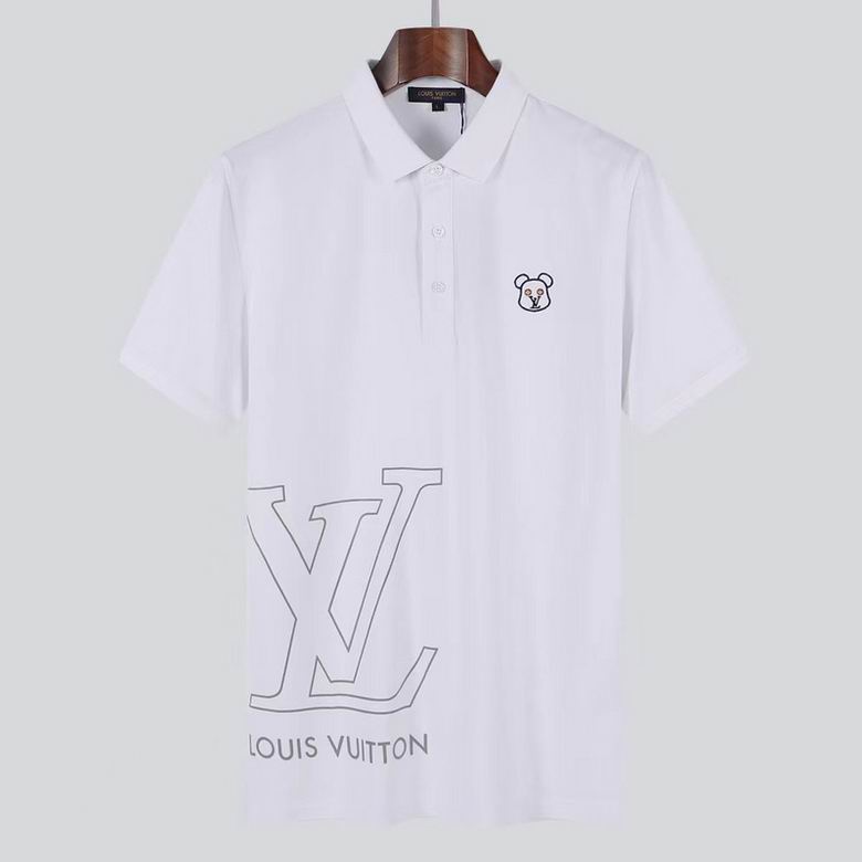 Wholesale Cheap Louis Vuitton Short Sleeve Lapel T Shirts for Sale