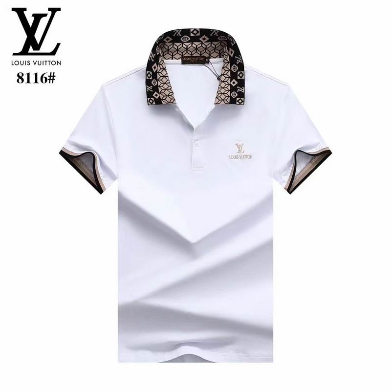 Wholesale Cheap LV Short Sleeve Lapel T Shirts for Sale