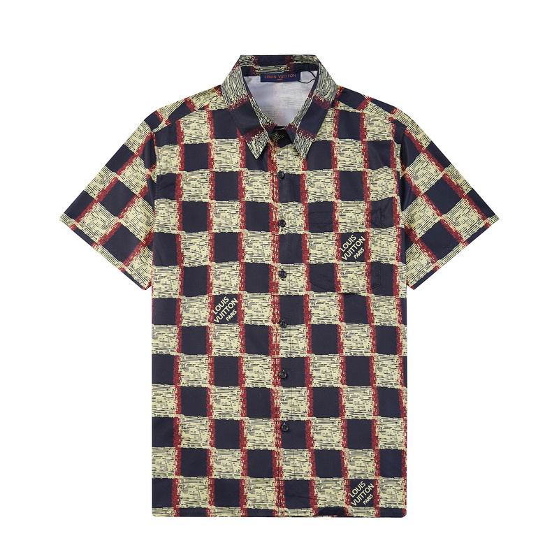 Wholesale Cheap Louis Vuitton Short Sleeve Men Shirts for Sale