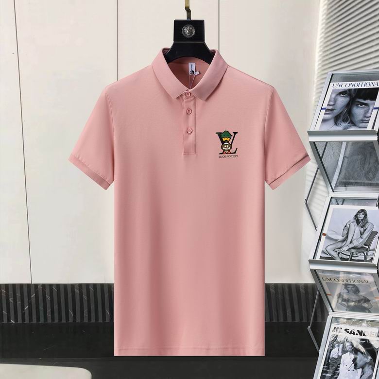 Wholesale Cheap Louis Vuitton Short Sleeve Lapel T Shirts for Sale