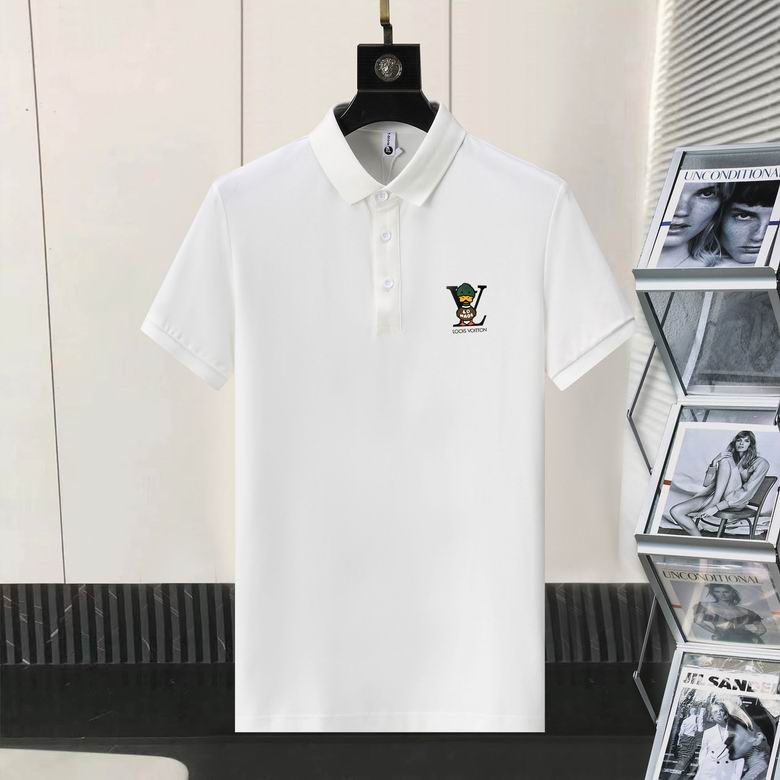 Wholesale Cheap Louis Vuitton Short Sleeve Lapel T Shirts for Sale