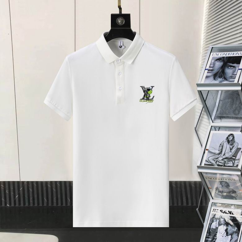 Wholesale Cheap Louis Vuitton Short Sleeve Lapel T Shirts for Sale