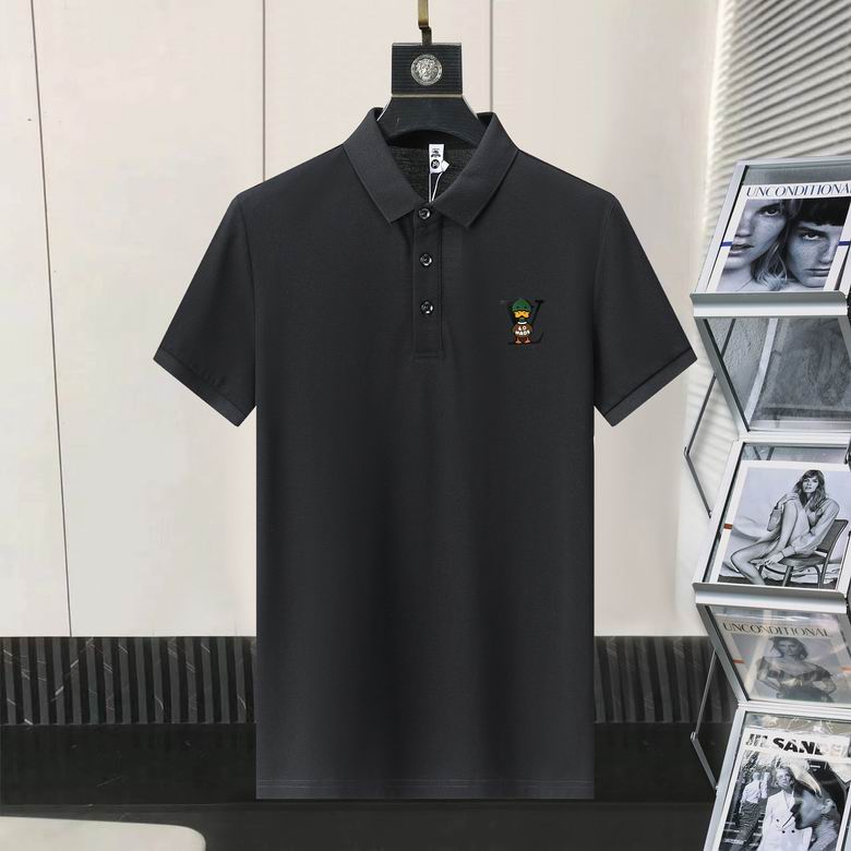 Wholesale Cheap Louis Vuitton Short Sleeve Lapel T Shirts for Sale