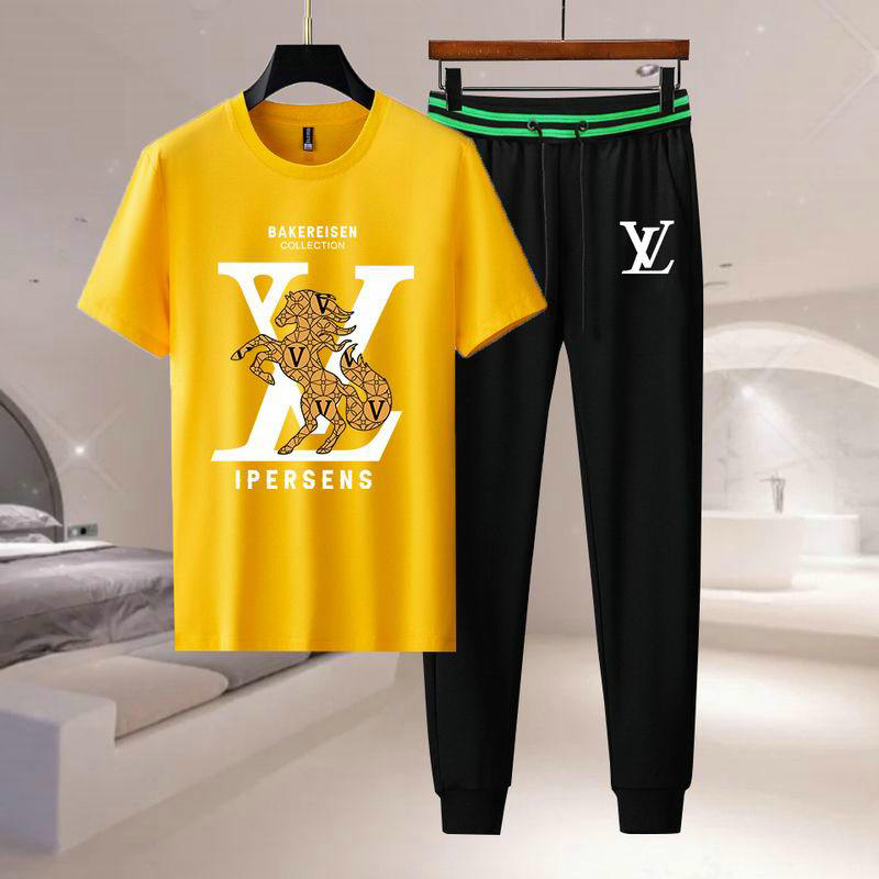 Wholesale Cheap Lv Short Sleeve Tracksuits for Sale