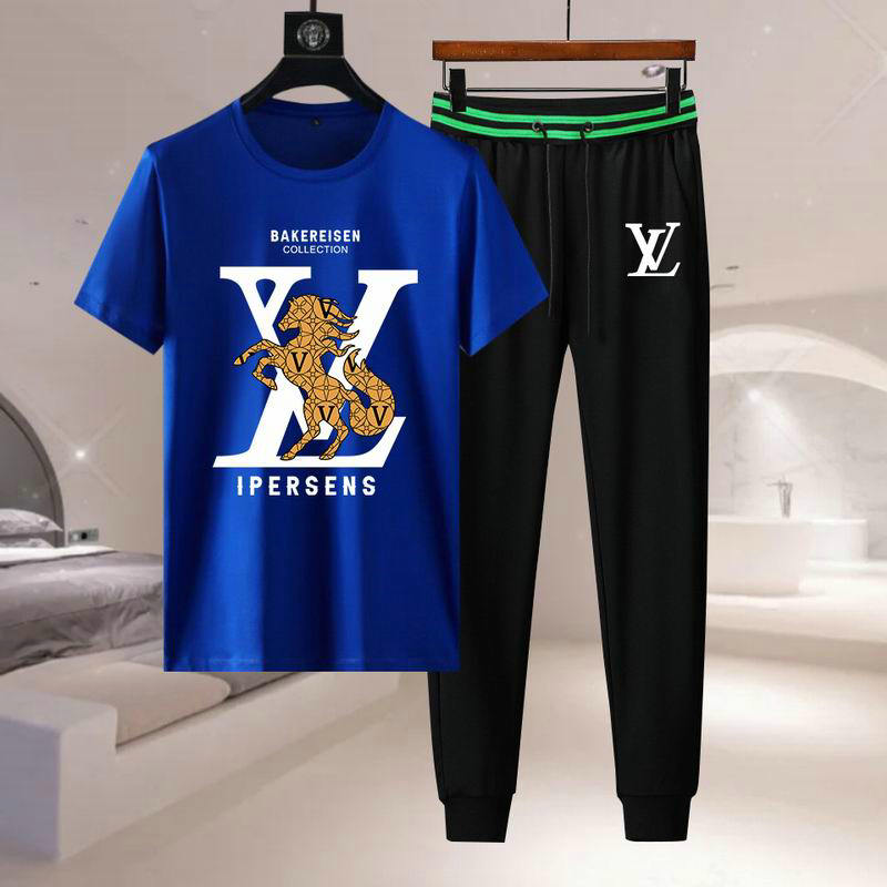 Wholesale Cheap Lv Short Sleeve Tracksuits for Sale