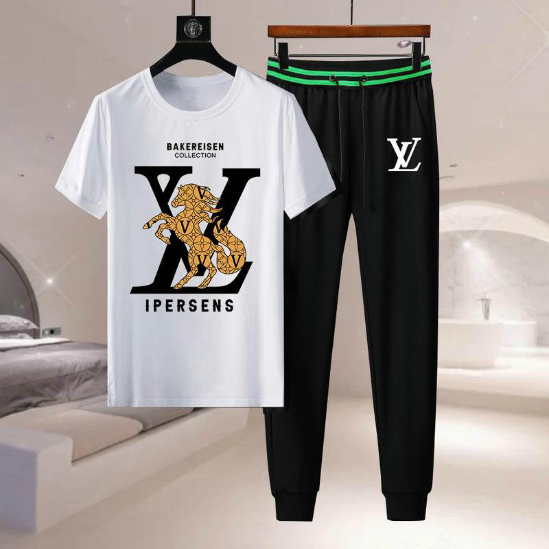 Wholesale Cheap Lv Short Sleeve Tracksuits for Sale