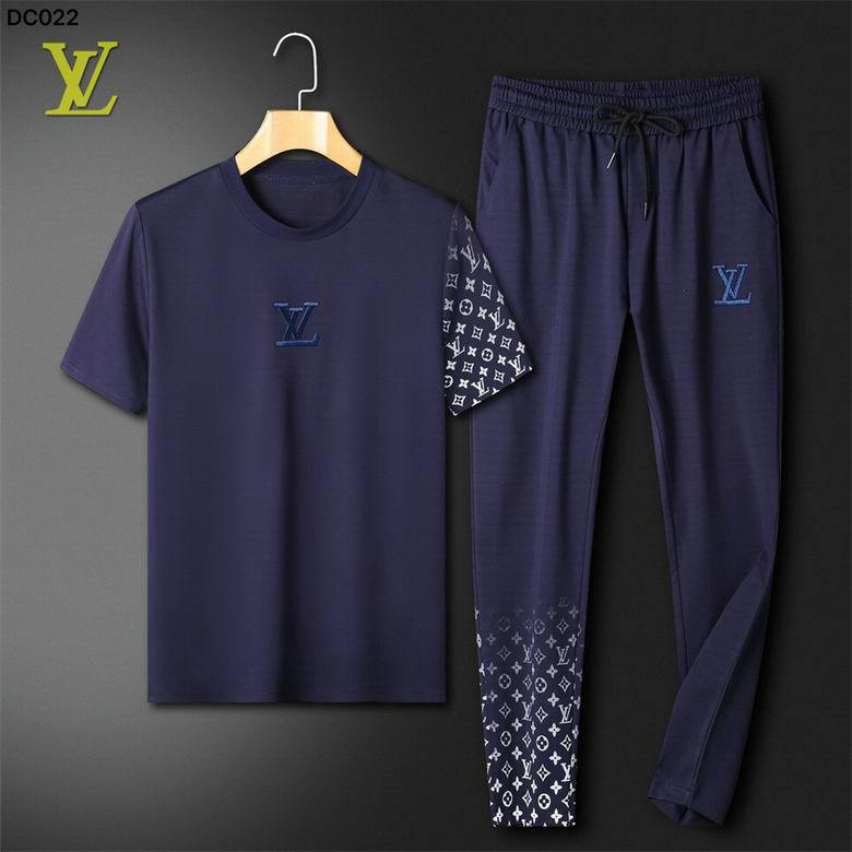 Wholesale Cheap Louis Vuitton Short Sleeve Tracksuits for Sale