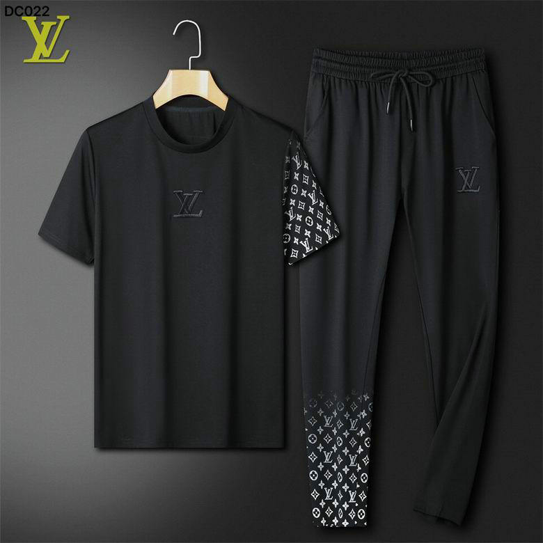 Wholesale Cheap Louis Vuitton Short Sleeve Tracksuits for Sale