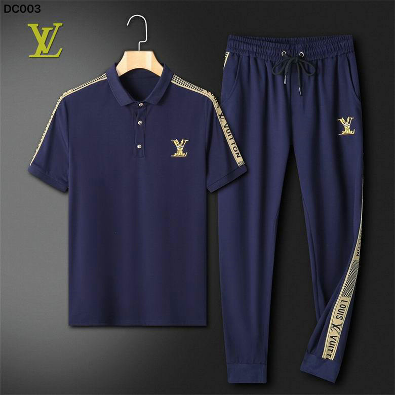 Wholesale Cheap Louis Vuitton Short Sleeve Tracksuits for Sale