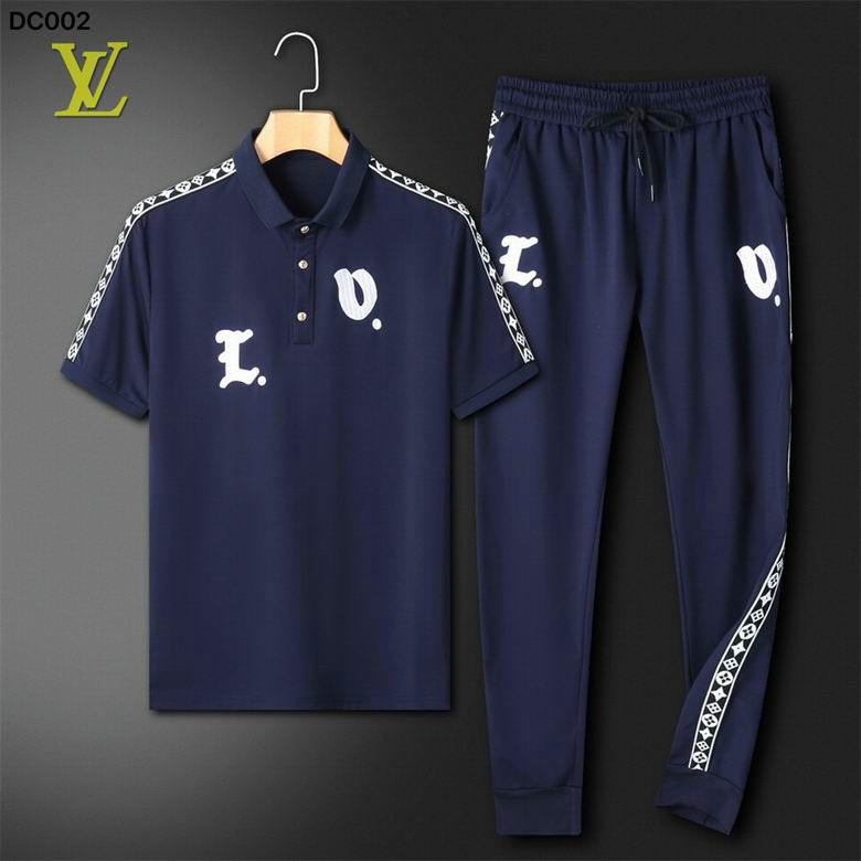 Wholesale Cheap Louis Vuitton Short Sleeve Tracksuits for Sale