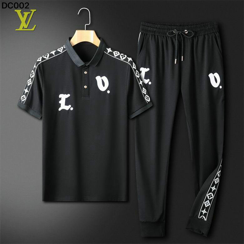 Wholesale Cheap Louis Vuitton Short Sleeve Tracksuits for Sale