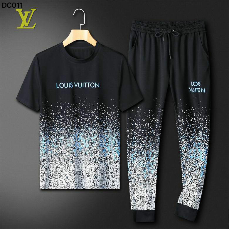 Wholesale Cheap Louis Vuitton Short Sleeve Tracksuits for Sale