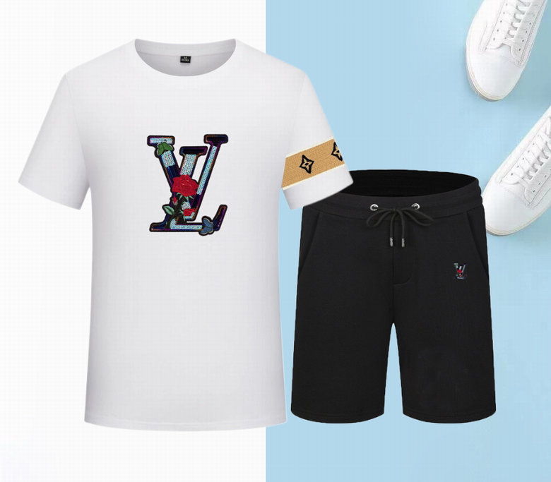 Wholesale Cheap Lv Short Sleeve Tracksuits for Sale