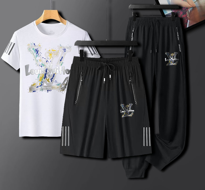 Wholesale Cheap Lv Short Sleeve Tracksuits for Sale