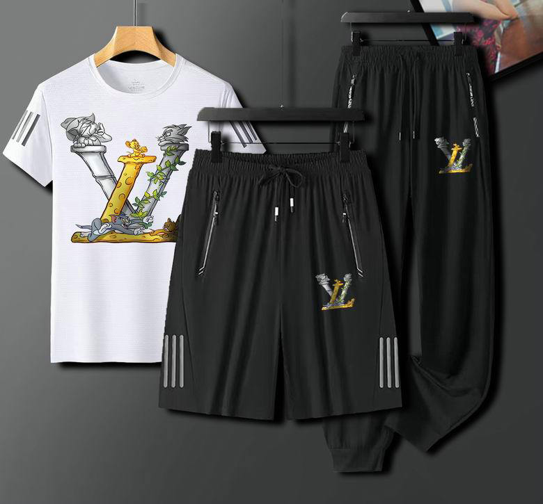 Wholesale Cheap Lv Short Sleeve Tracksuits for Sale