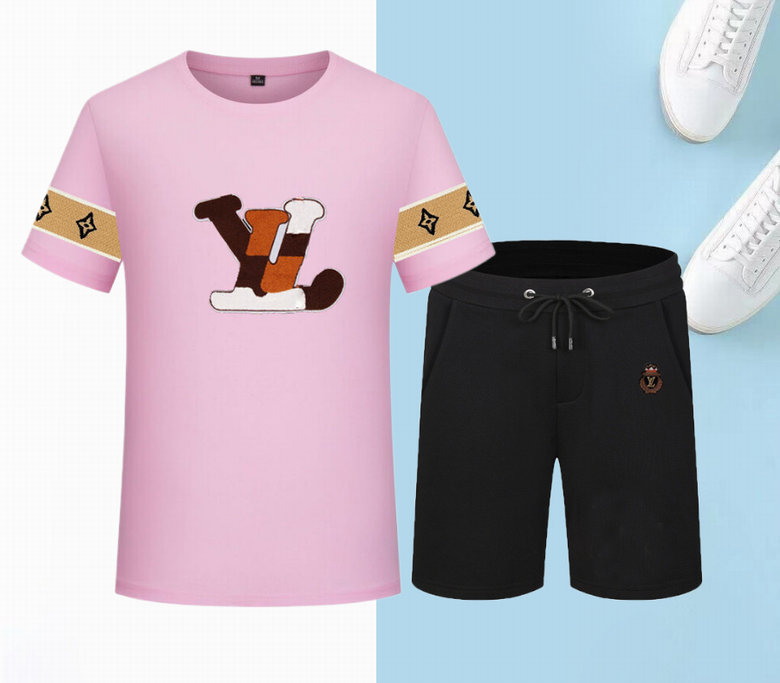 Wholesale Cheap Lv Short Sleeve Tracksuits for Sale