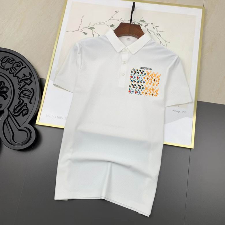 Wholesale Cheap Louis Vuitton Short Sleeve Lapel T Shirts for Sale