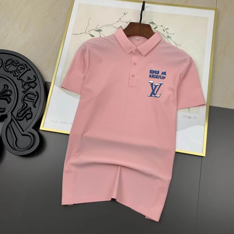 Wholesale Cheap Louis Vuitton Short Sleeve Lapel T Shirts for Sale