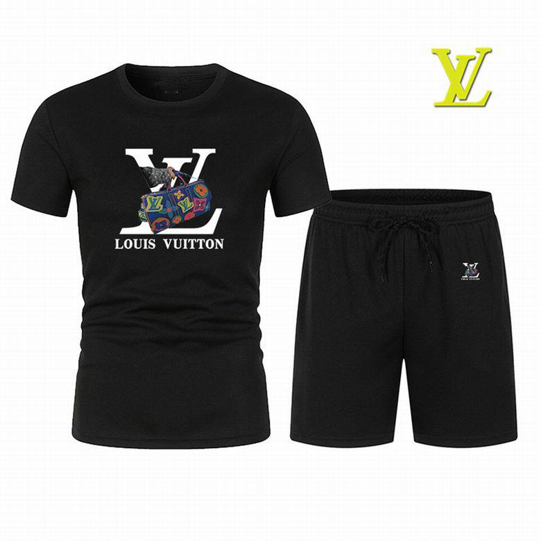 Wholesale Cheap Lv Short Sleeve Tracksuits for Sale