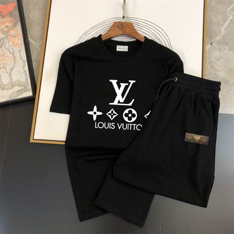 Wholesale Cheap Louis Vuitton Short Sleeve replica Tracksuits for Sale