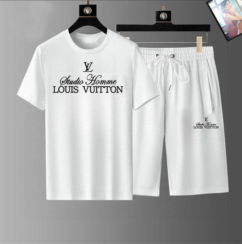 Wholesale Cheap Lv Short Sleeve Tracksuits for Sale