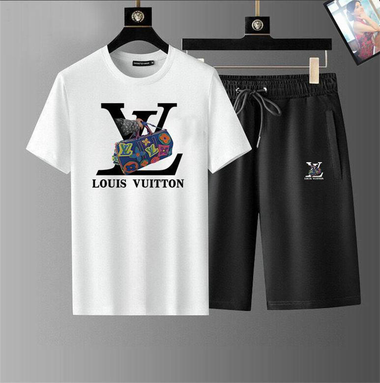 Wholesale Cheap Lv Short Sleeve Tracksuits for Sale