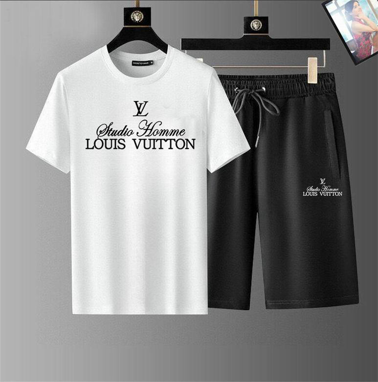 Wholesale Cheap Lv Short Sleeve Tracksuits for Sale