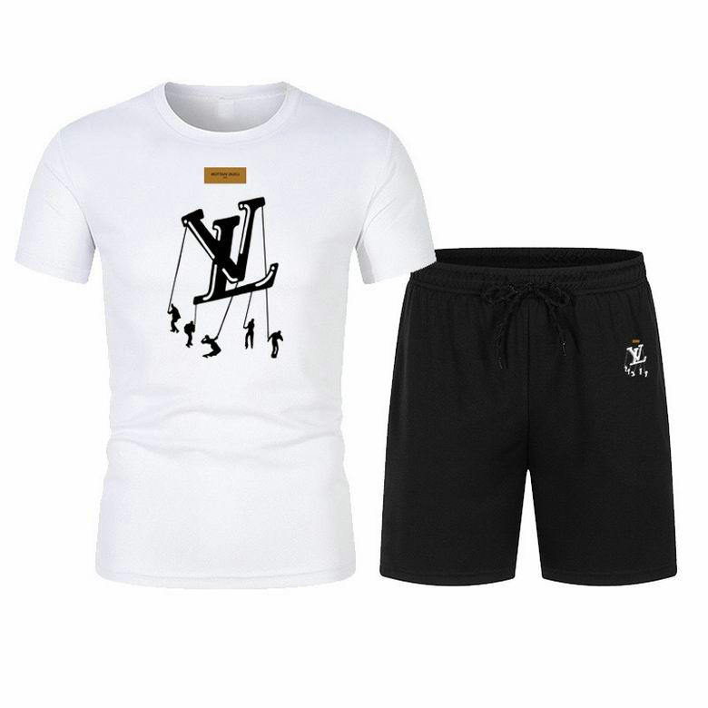 Wholesale Cheap Lv Short Sleeve Tracksuits for Sale