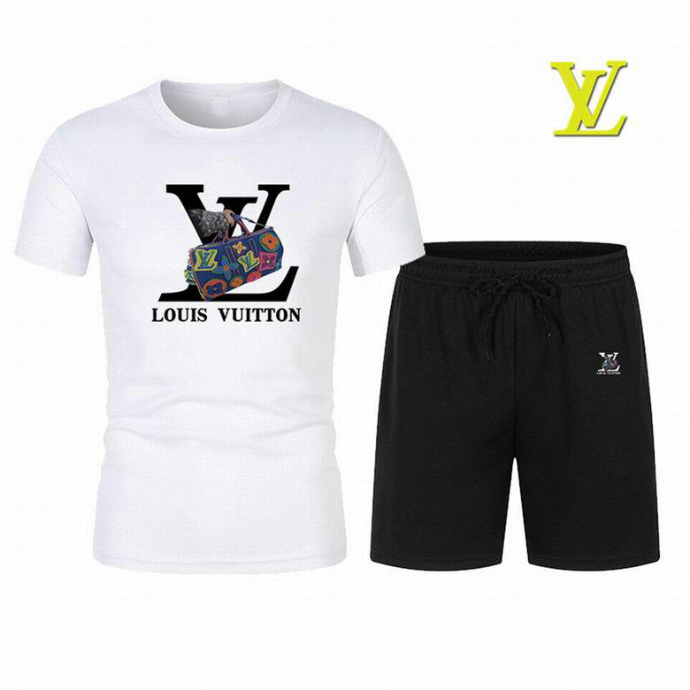 Wholesale Cheap Lv Short Sleeve Tracksuits for Sale