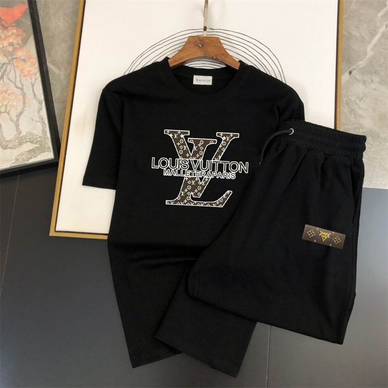 Wholesale Cheap Louis Vuitton Short Sleeve replica Tracksuits for Sale