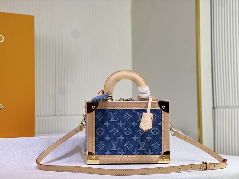 Wholesale Cheap Aaa Louis Vuitton Petite Valise Denim Blue Bags for sale