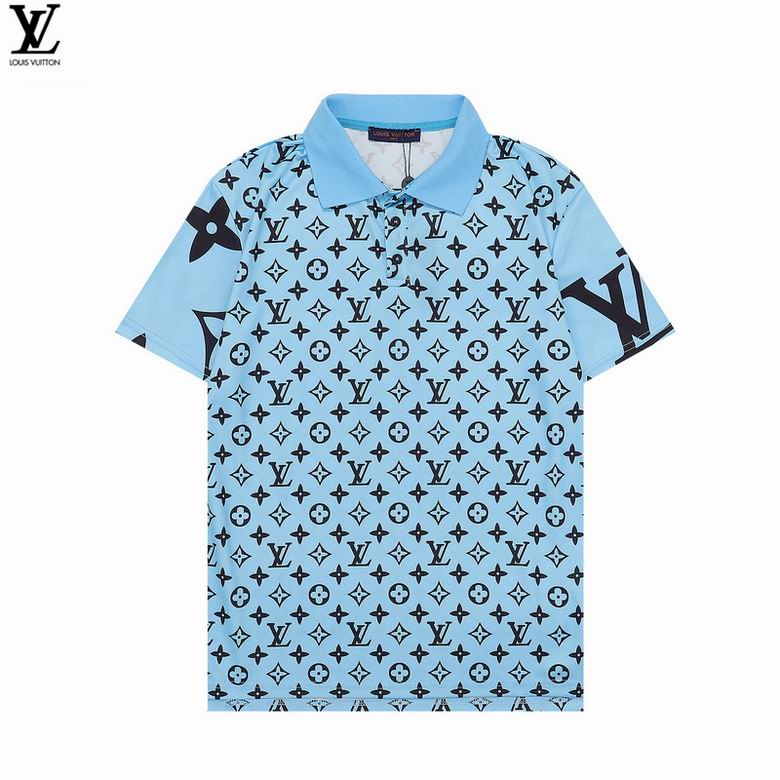 Wholesale Cheap Louis Vuitton Short Sleeve Lapel T Shirts for Sale