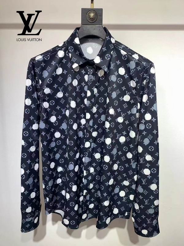 Wholesale Cheap Louis Vuitton Long Sleeve Men Shirts for Sale