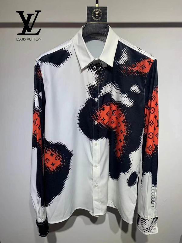 Wholesale Cheap Louis Vuitton Long Sleeve Men Shirts for Sale