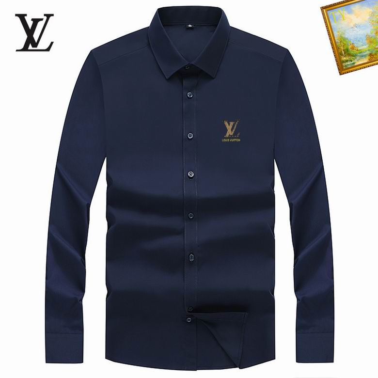 Wholesale Cheap Louis Vuitton Long Sleeve Men Shirts for Sale