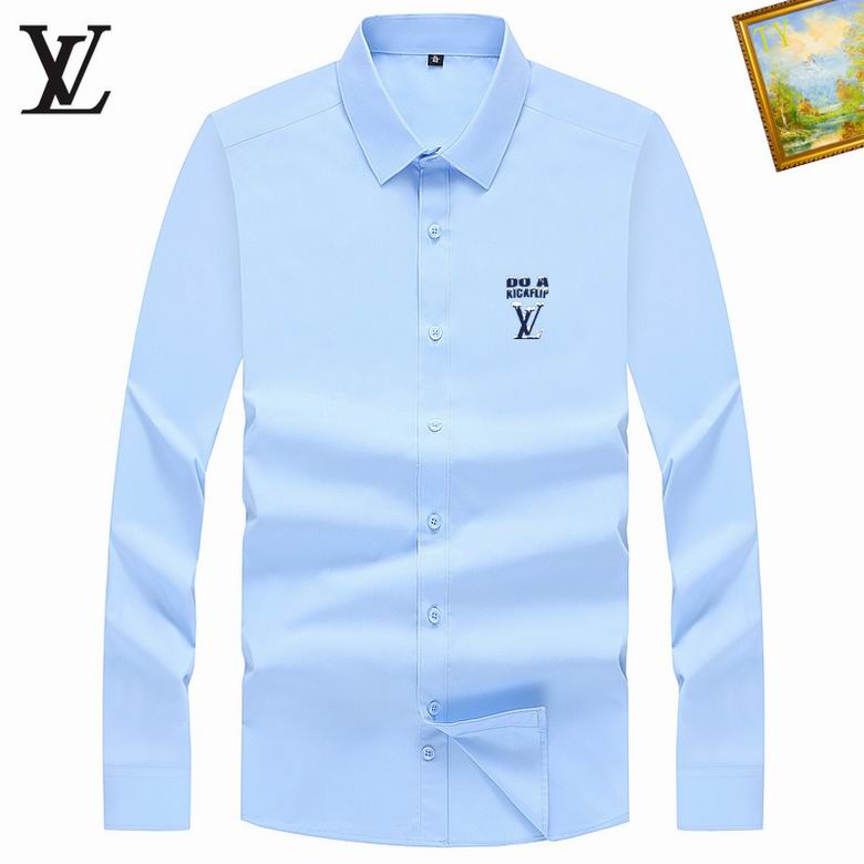 Wholesale Cheap Louis Vuitton Long Sleeve Men Shirts for Sale