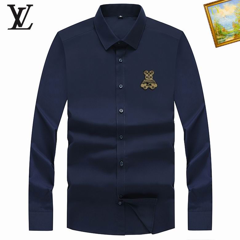 Wholesale Cheap Louis Vuitton Long Sleeve Men Shirts for Sale