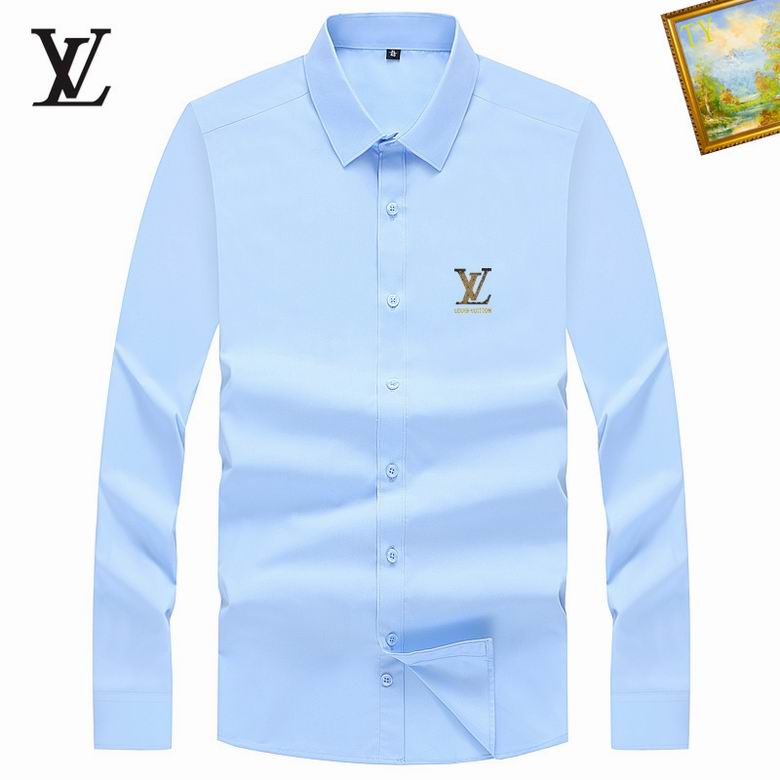 Wholesale Cheap Louis Vuitton Long Sleeve Men Shirts for Sale