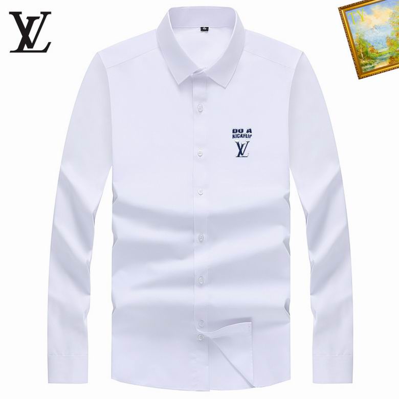 Wholesale Cheap Louis Vuitton Long Sleeve Men Shirts for Sale