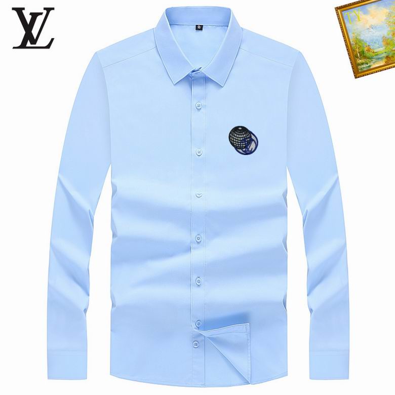 Wholesale Cheap Louis Vuitton Long Sleeve Men Shirts for Sale