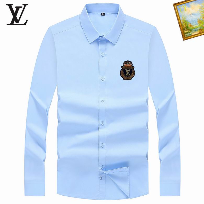 Wholesale Cheap Louis Vuitton Long Sleeve Men Shirts for Sale