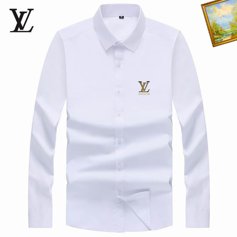 Wholesale Cheap Louis Vuitton Long Sleeve Men Shirts for Sale