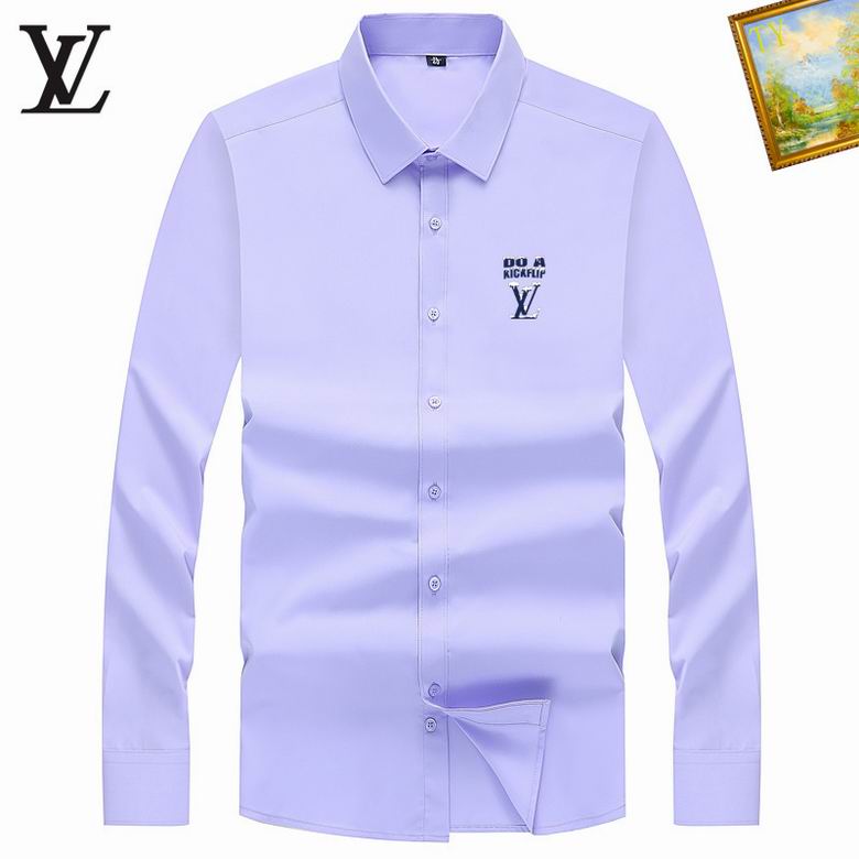 Wholesale Cheap Louis Vuitton Long Sleeve Men Shirts for Sale