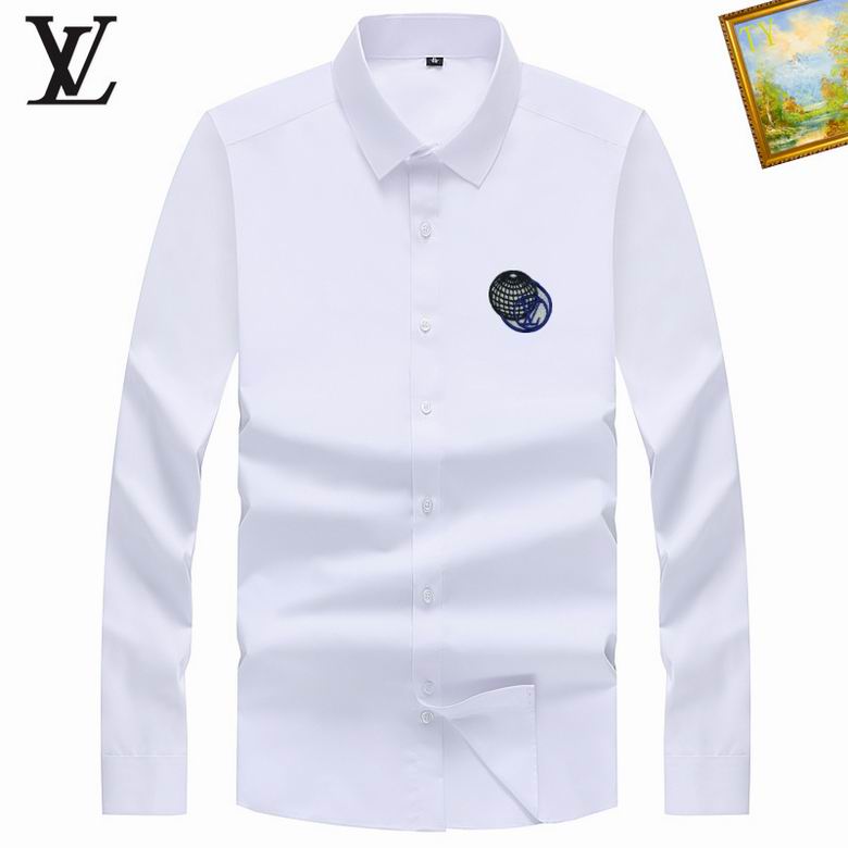 Wholesale Cheap Louis Vuitton Long Sleeve Men Shirts for Sale