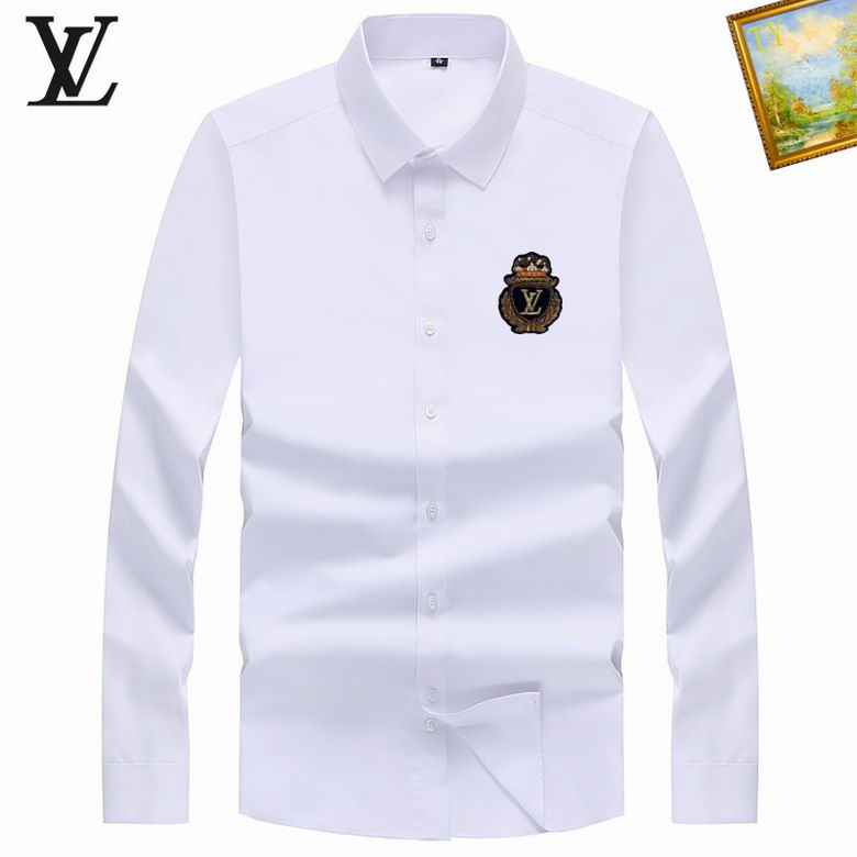 Wholesale Cheap Louis Vuitton Long Sleeve Men Shirts for Sale