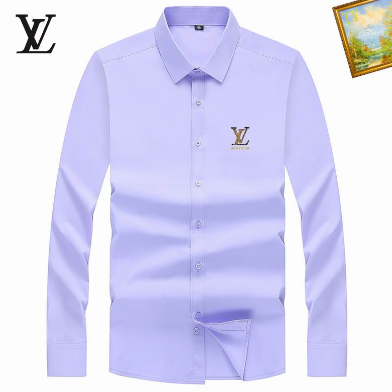 Wholesale Cheap Louis Vuitton Long Sleeve Men Shirts for Sale