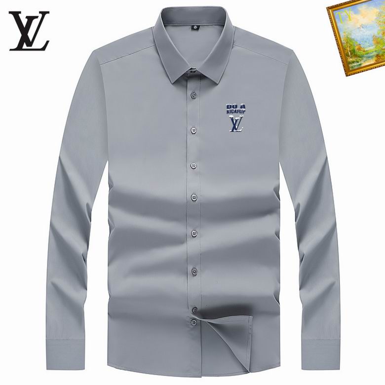 Wholesale Cheap Louis Vuitton Long Sleeve Men Shirts for Sale